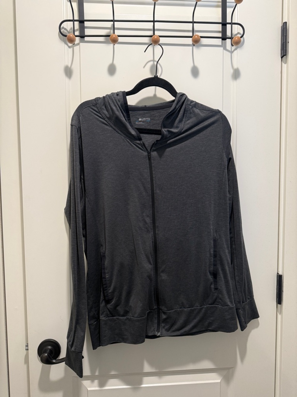 Columbia Men's Charcoal Gray Zip-Up Hooded Jacket